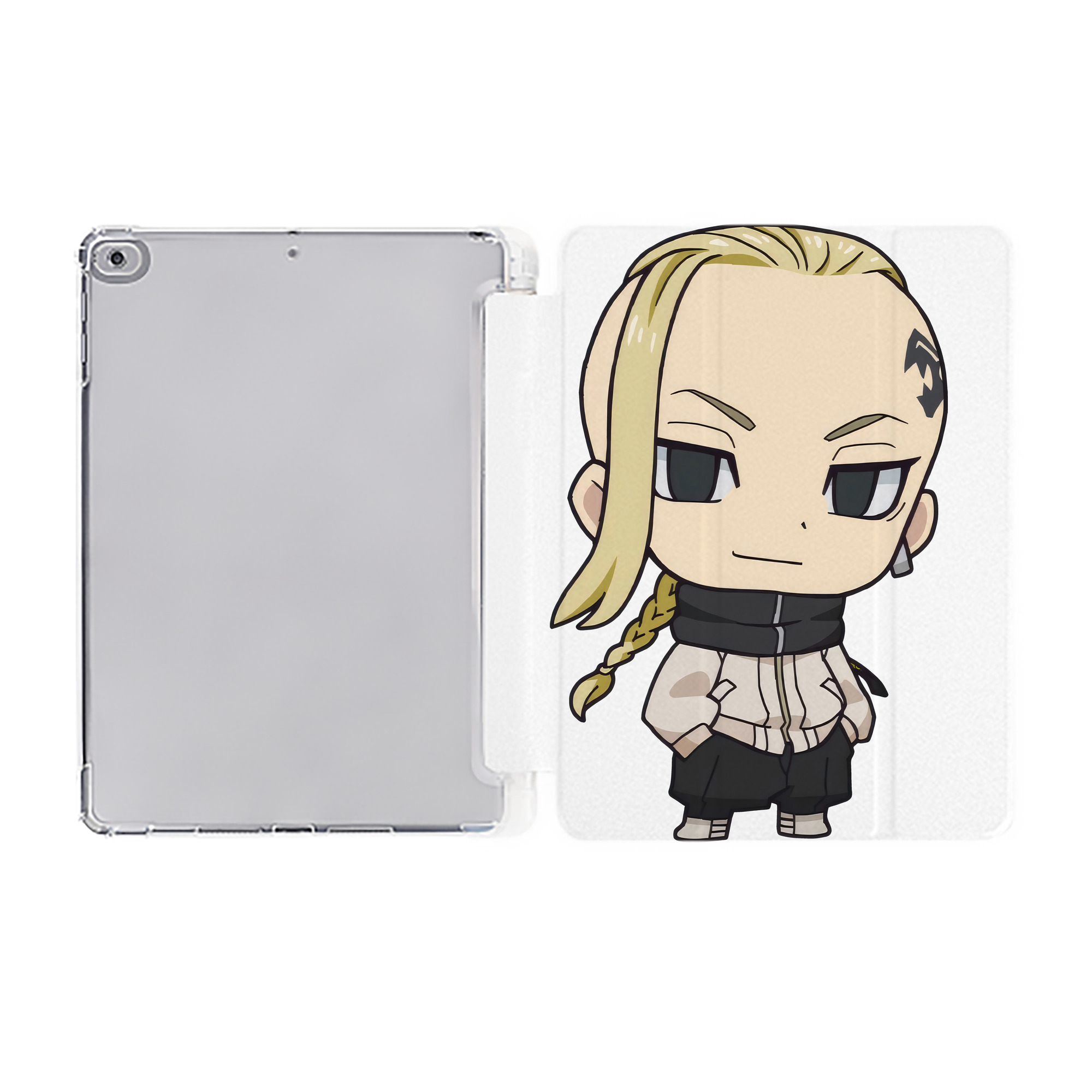 （画像用） 東京リベンジャーズ Tokyo Revengers IPad ケース ペン収納付き 三つ折りスタンド PUレザー×シリコン 対応機種9.5/10.5/10.9インチ